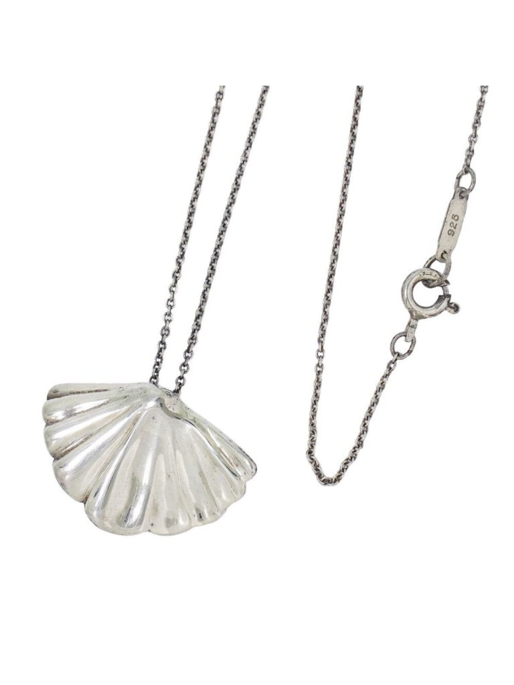 Tiffany & Co Shell Motif 925 Pendant Silver Necklace